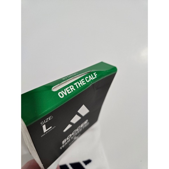 Adidas Soccer Team Speed Pro Socks in White/Navy Blue - Size Large - Picture 4 of 6